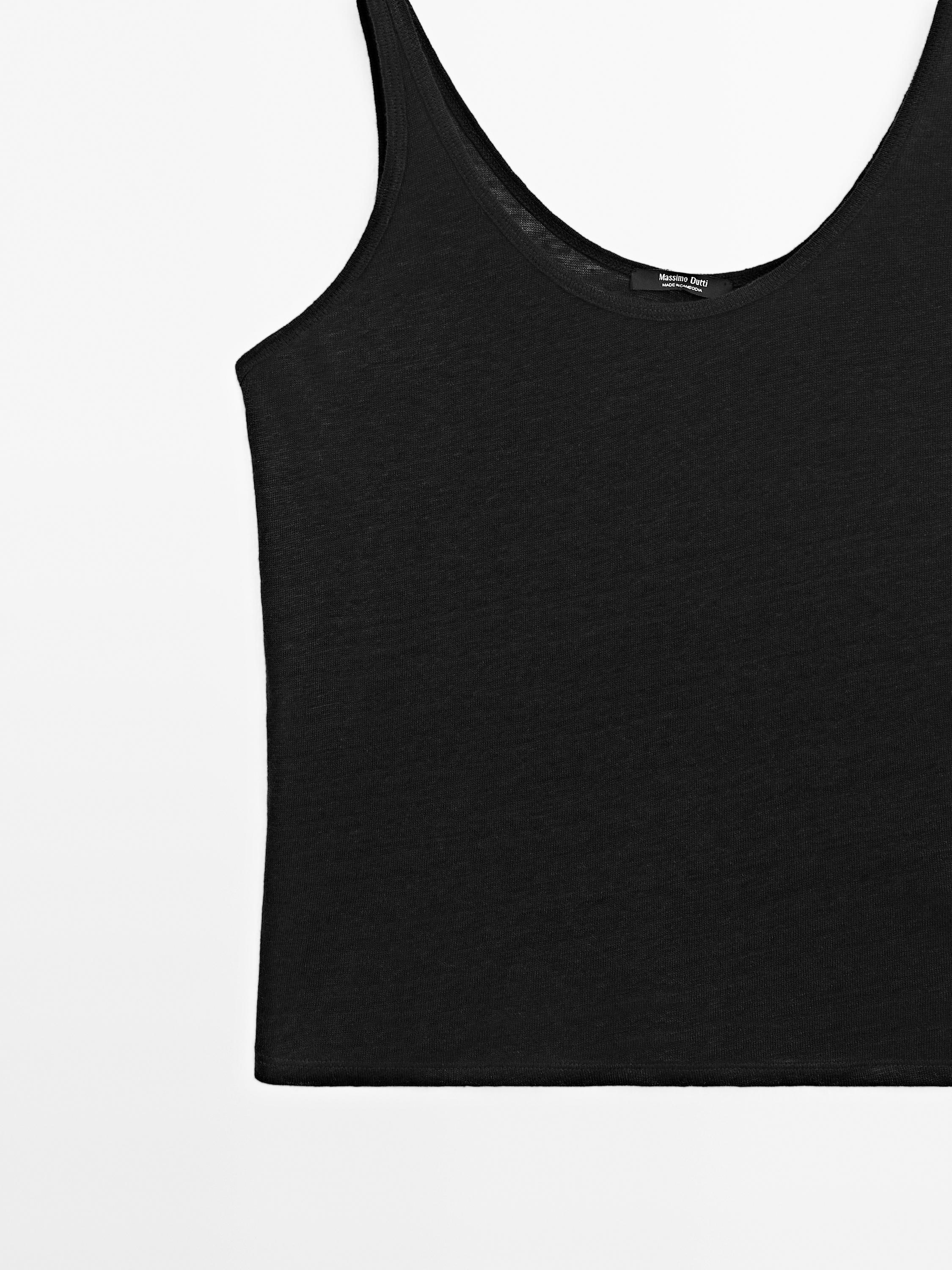 100% linen strappy top